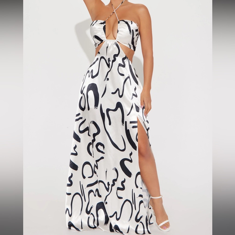 Satin Maxi Dress (worn once)